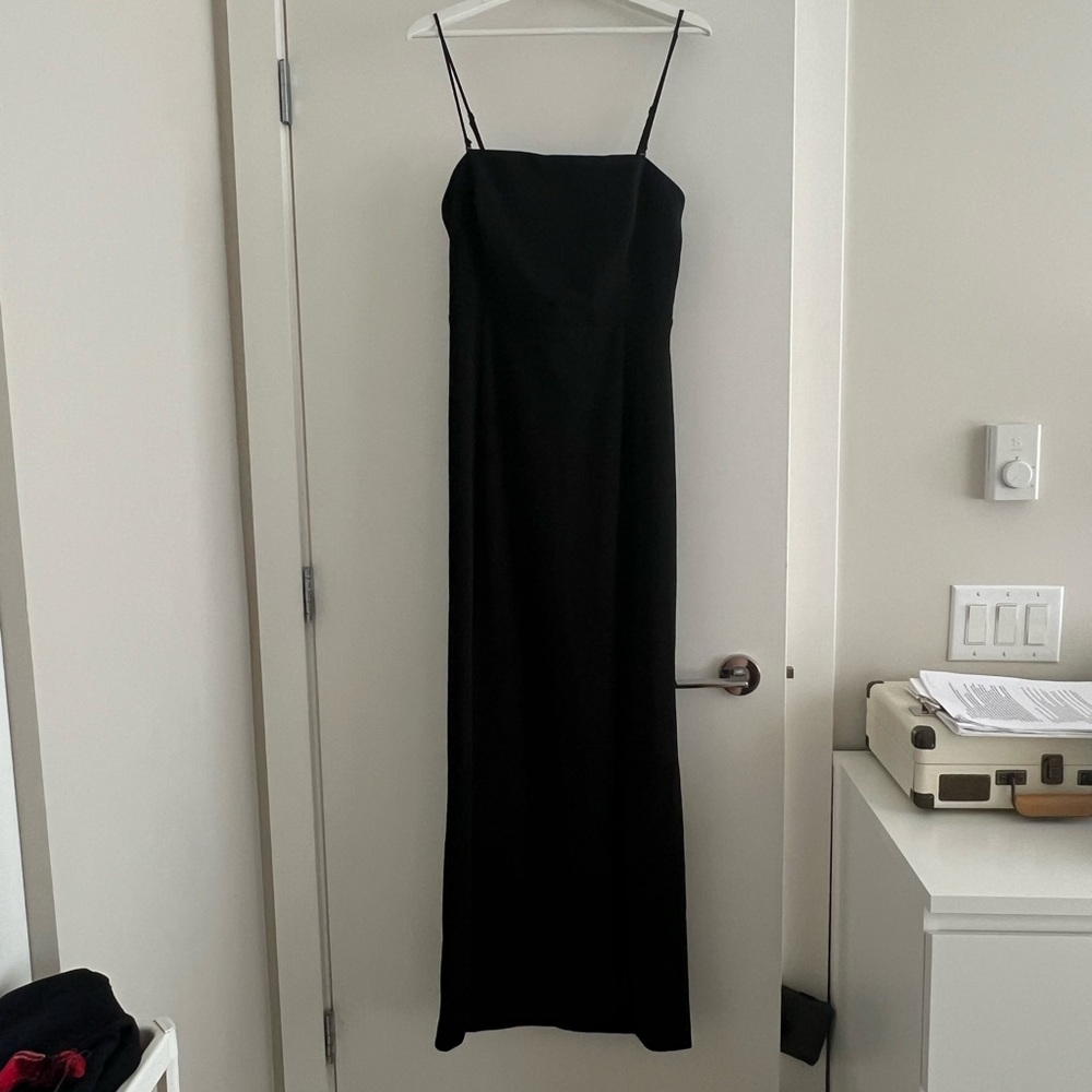 RW&CO black full-length formal dress - can be made strapless